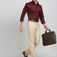 Maroon Checked Slim Fit Party Wear Shirt | Greenfibre