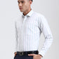 White Striped Slim Fit Formal Shirt | Greenfibre