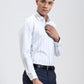 White Striped Slim Fit Formal Shirt | Greenfibre
