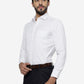 White Solid Slim Fit Formal Shirt | Greenfibre