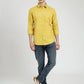 Yellow Solid Smart Fit Semi Casual Shirt | Greenfibre