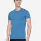 Seaport Blue Solid Slim Fit T-Shirt | Greenfibre