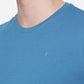 Seaport Blue Solid Slim Fit T-Shirt | Greenfibre