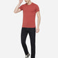 Red Solid Slim Fit T-Shirt | Greenfibre