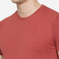 Red Solid Slim Fit T-Shirt | Greenfibre