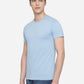 Powder Blue Solid Slim Fit T-Shirt | Greenfibre