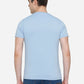 Powder Blue Solid Slim Fit T-Shirt | Greenfibre