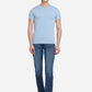 Powder Blue Solid Slim Fit T-Shirt | Greenfibre