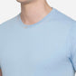 Powder Blue Solid Slim Fit T-Shirt | Greenfibre