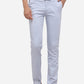 Sky Blue Solid Super Slim Fit Casual Trouser | Greenfibre