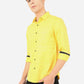 Light Yellow Printed Slim Fit Semi Casual Shirt | Greenfibre