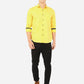 Light Yellow Printed Slim Fit Semi Casual Shirt | Greenfibre