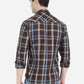 Brown Checked Slim Fit Semi Casual Shirt | Greenfibre