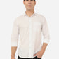 Bright White Solid Slim Fit Semi Casual Shirt | Greenfibre