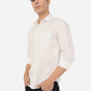 Bright White Solid Slim Fit Semi Casual Shirt | Greenfibre