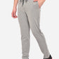 Grey Melange Solid Regular Fit Track Pant | Greenfibre