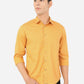 Sunflower Yellow Printed Slim Fit Semi Casual Shirt | Greenfibre