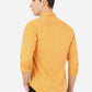 Sunflower Yellow Printed Slim Fit Semi Casual Shirt | Greenfibre