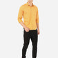 Sunflower Yellow Printed Slim Fit Semi Casual Shirt | Greenfibre