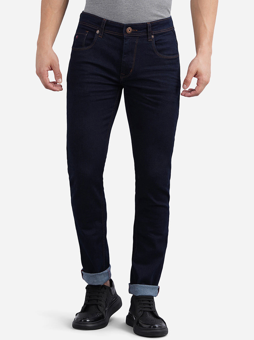 Raw Blue Washed Narrow Fit Jeans | Greenfibre