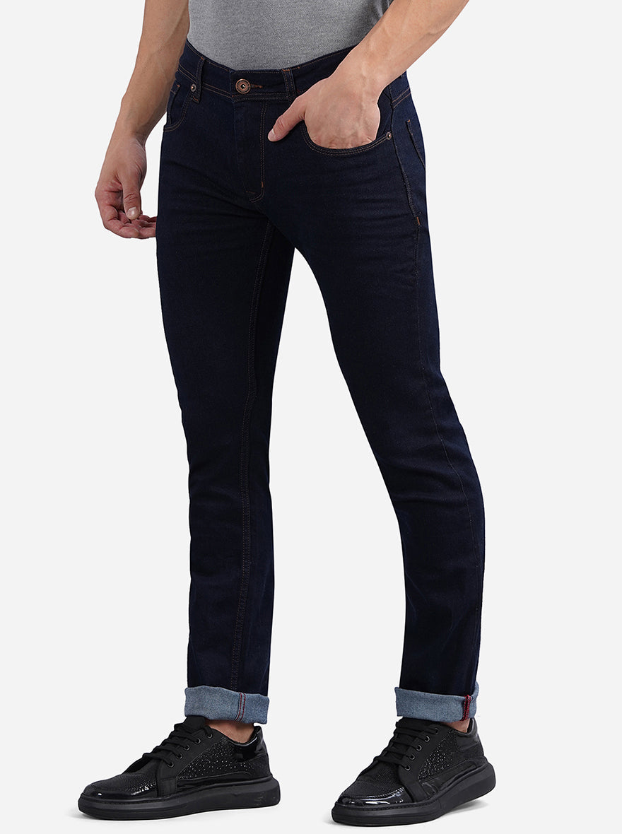 Raw Blue Washed Narrow Fit Jeans | Greenfibre