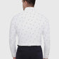 White Printed Slim Fit Formal Shirt | Greenfibre