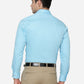 Sky Blue Printed Slim Fit Formal Shirt | Greenfibre