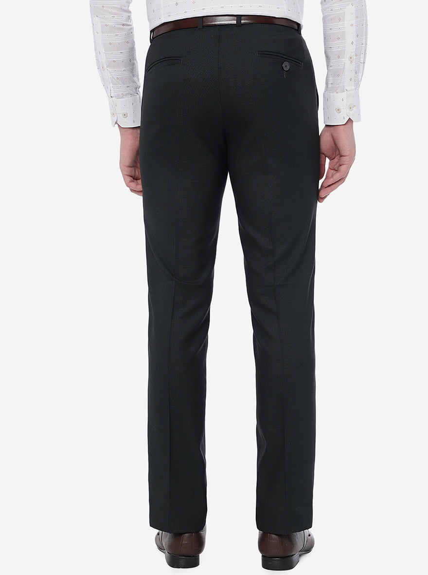 Green Solid Slim Fit Formal Trouser | Greenfibre