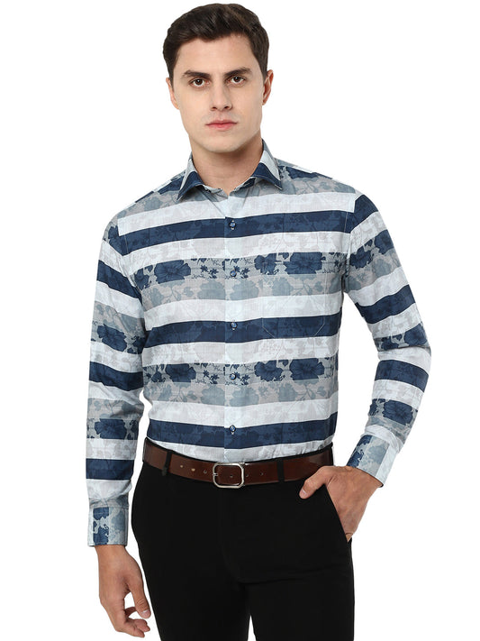 Multicolor Printed Slim Fit Party Wear Shirt | Greenfibre