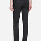 Black Solid Super Slim Fit Casual Trouser | Greenfibre