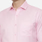 Pink Dobby Slim Fit Formal Shirt | Greenfibre