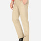 Light Beige Solid Slim Fit Formal Trouser | Greenfibre