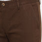 Dark Brown Solid Super Slim Fit Casual Trouser | Greenfibre