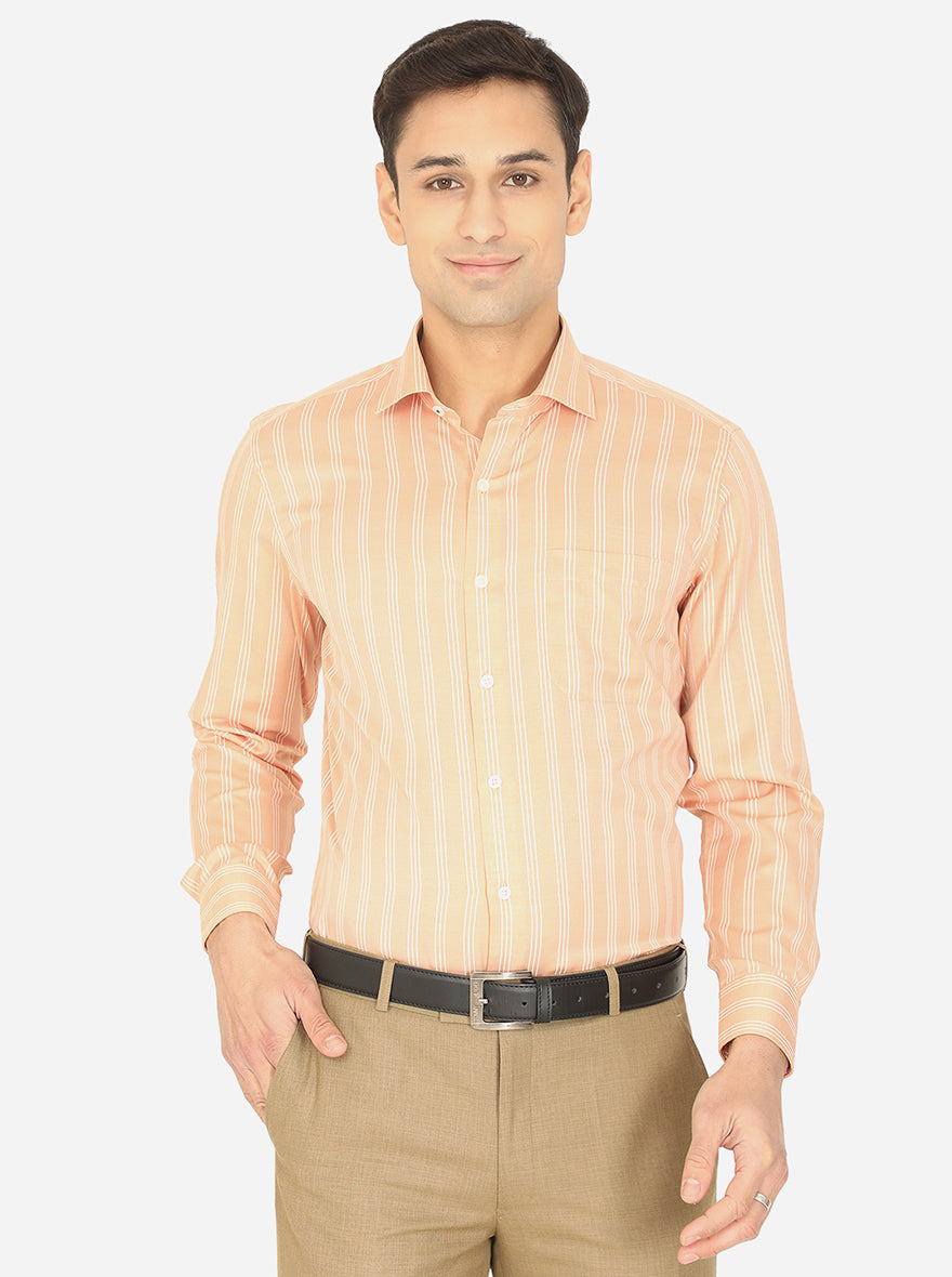 Vanila Striped Slim Fit Formal Shirt | Greenfibre