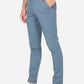 Dusty Blue Solid Neo Fit Casual Trouser | Greenfibre