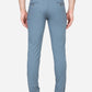 Dusty Blue Solid Neo Fit Casual Trouser | Greenfibre