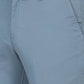 Dusty Blue Solid Neo Fit Casual Trouser | Greenfibre