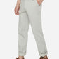 Light Olive Solid Slim Fit Casual Trouser | Greenfibre