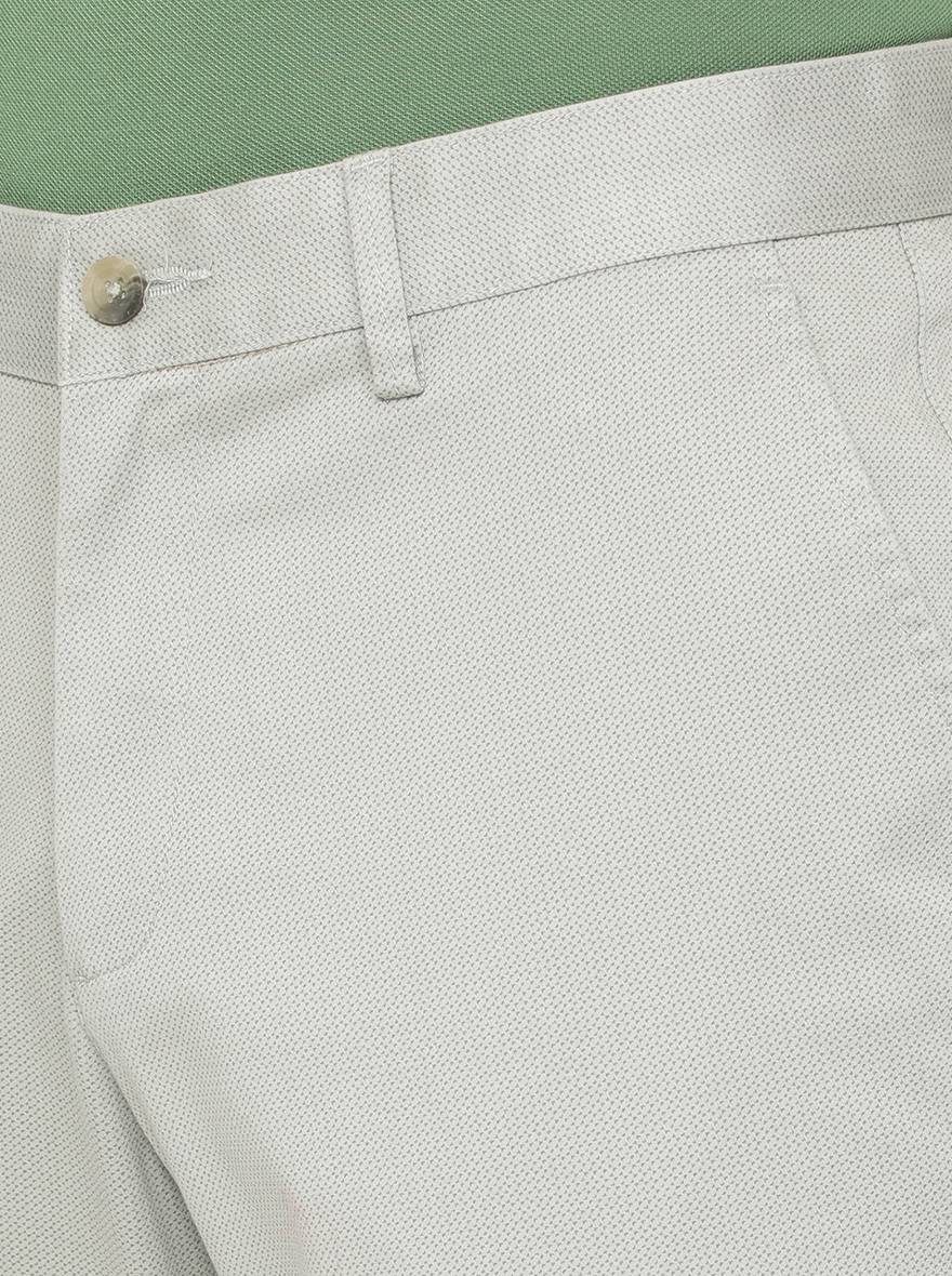 Light Olive Solid Slim Fit Casual Trouser | Greenfibre