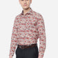 Orange Printed Slim Fit Party Wear Shirt | Greenfibre