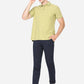 Navy Blue Solid Slim Fit Casual Trouser | Greenfibre