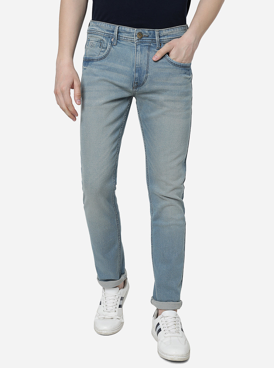 River Blue Washed Slim Fit Jeans | Greenfibre