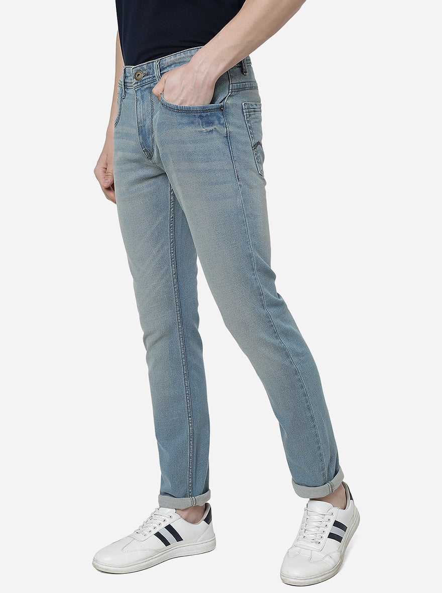 River Blue Washed Slim Fit Jeans | Greenfibre