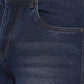 Denim Blue Washed Straight Fit Jeans | Greenfibre