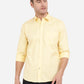 Pale Yellow Solid Slim Fit Casual Shirt | Greenfibre