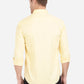 Pale Yellow Solid Slim Fit Casual Shirt | Greenfibre