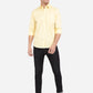 Pale Yellow Solid Slim Fit Casual Shirt | Greenfibre