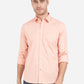 Peach Solid Slim Fit Casual Shirt | Greenfibre