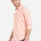 Peach Solid Slim Fit Casual Shirt | Greenfibre