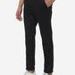 Black Solid Neo Fit Casual Trouser | Greenfibre